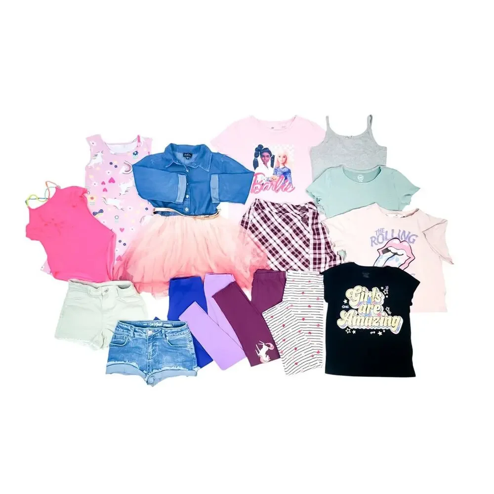 H&M Girls Clothing Bundle Sets Outfits Leggings Dresses Shorts Swimsuit Size 8